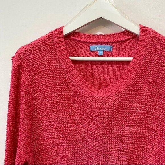 Penmans Long Sleeve Waffle Knit Sweater Pink Size L - Picture 3 of 15
